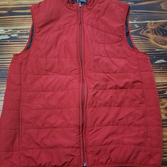Chaps Men's Red Quilted Vest - Picture 1 of 7